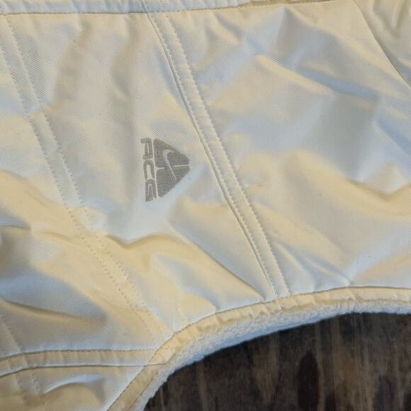 Nike ACG White Vest sz M Women's Quilted Puffer Vest Fur trim - Picture 6 of 10